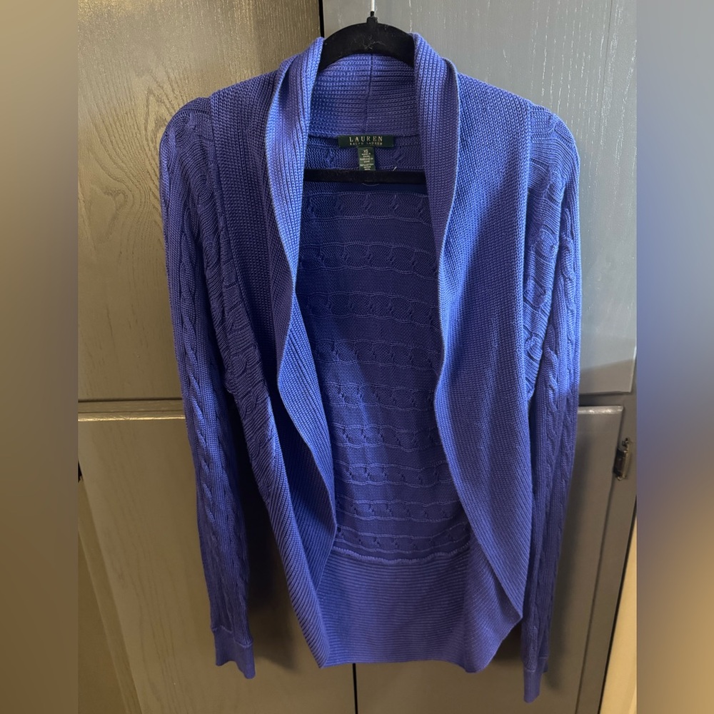 NWOT Ralph Lauren XS Blue Cardigan Sweater